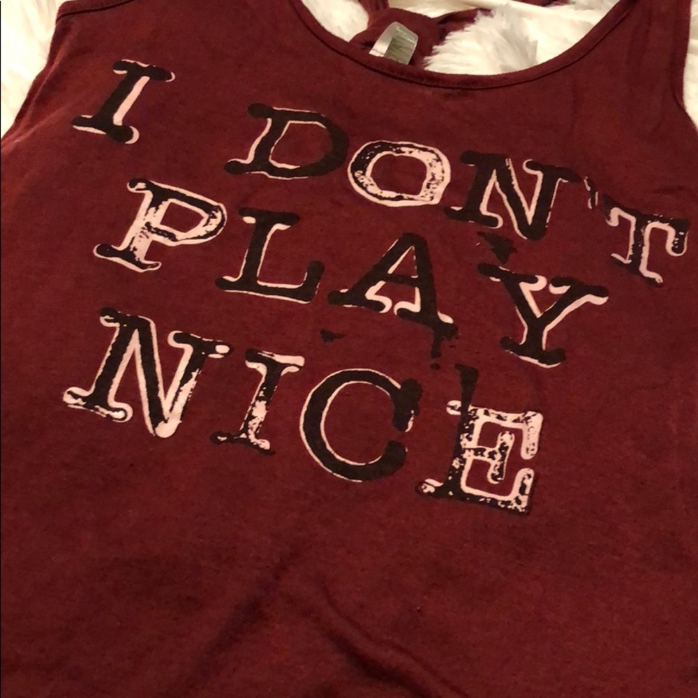 Burgundy RacerBack Top